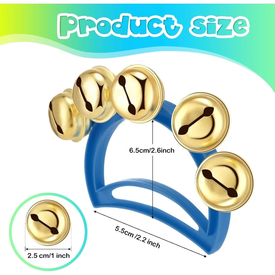 Yeshone 32 قطعة أجراس يدوية أجراس جلجل بالجملة العودة إلى اللوازم المدرسية صانعي الضوضاء الدف للبالغين الآلات الموسيقية Chur