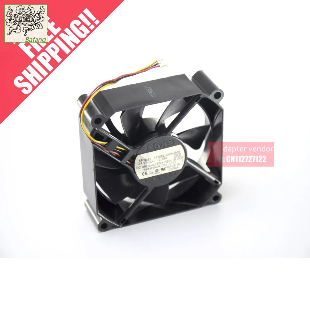 

Jinlingge для NMB-MAT 8025 24 В 0,18 А 3110KL-05W-B69 инвертор мощности 8 см вентилятор 3 линии