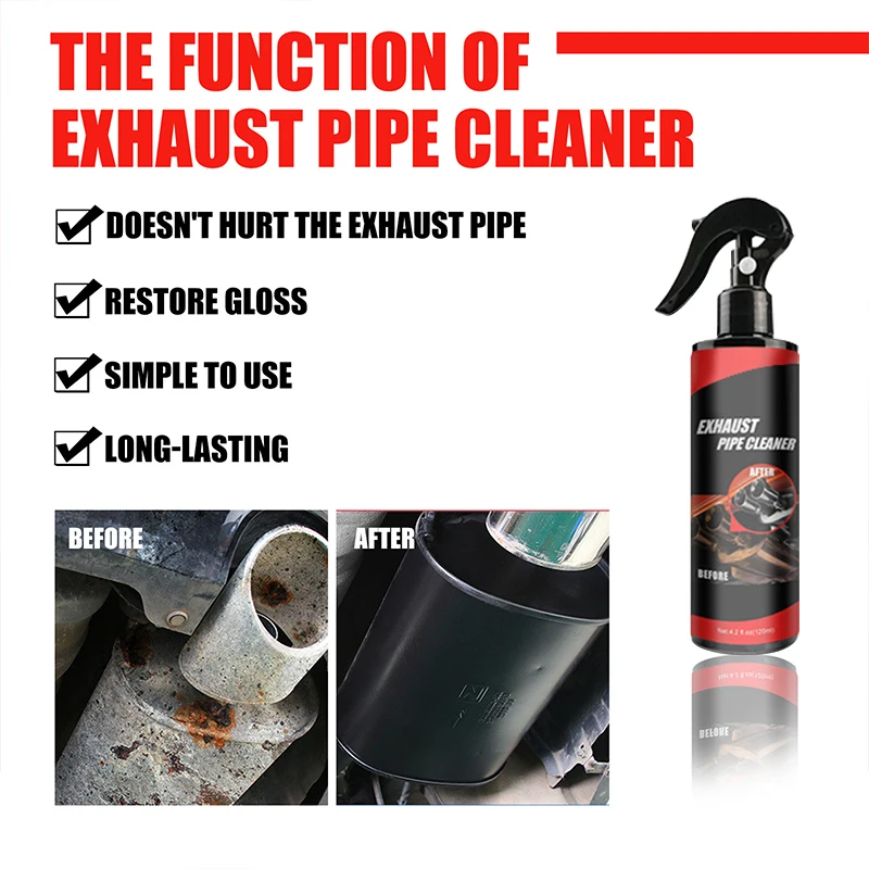 30/120ml Car Motorcycle Exhaust Pipe Cleaner Car Rust Remover with Rubber Gloves and Brush Repair Maintenance Tool Set image 3