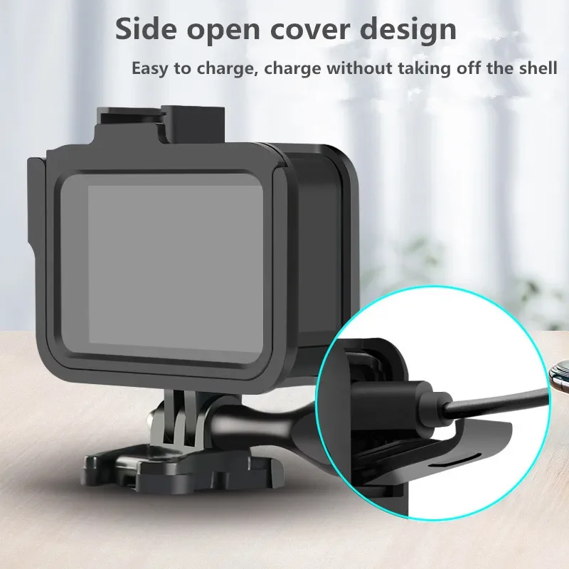 Aluminum Protective Frame Case Anti-falling Border Black frame Housing For GoPro Hero 8 Black Action Camera Accessories