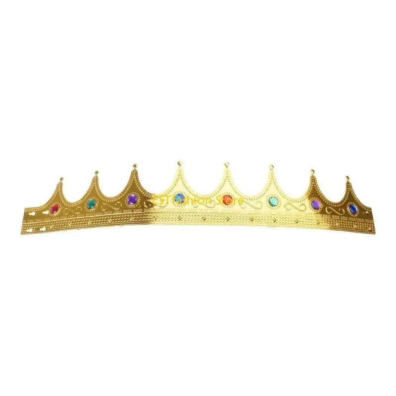 Y5GC King Crown Golden Princed Crown Birthday Crown Crown pour Halloween Photo Accessoires