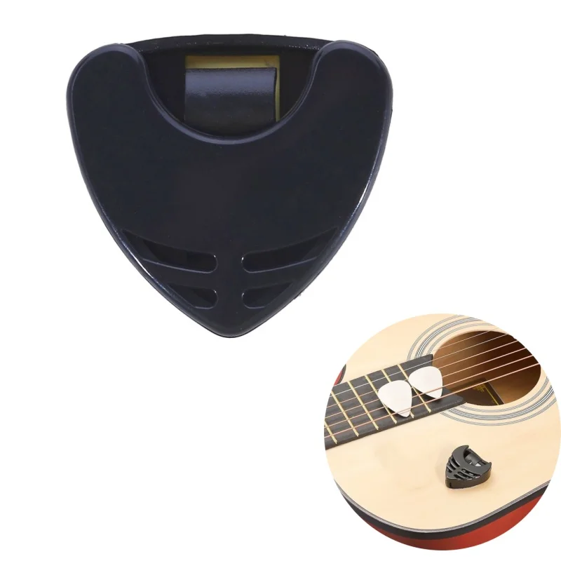 1/5/10Pcs Guitar Pick Holder Plastic Plectrum Case Mediator Quick Storage Self Adhesive Triangle Shape