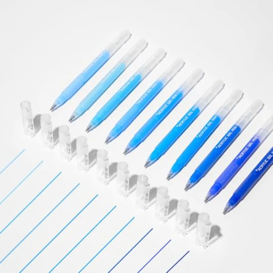 

ROSYMENG 10 Colors Acrylic Gel Pens Set, Big-Capacity Ink Acrylic Paint Pen for Adults Coloring Books, Waterproof Paint Markers