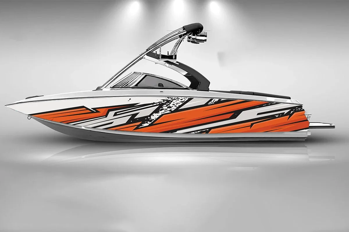 

abstract striped lightning Boat Stickers Self Adhesive Stickers Fashion Custom Sticker Vinyl Waterproof Boat Wrap Sticker Decal