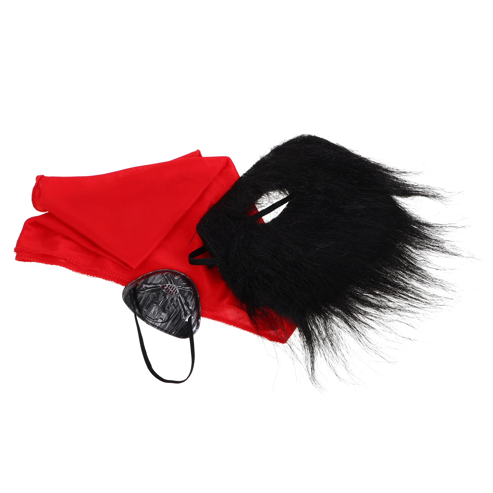 Accessori per giochi di ruolo da pirata Costume di Halloween Baffi Benda sull'occhio Fascia per capelli Decorazioni per feste Accessorio da pirata