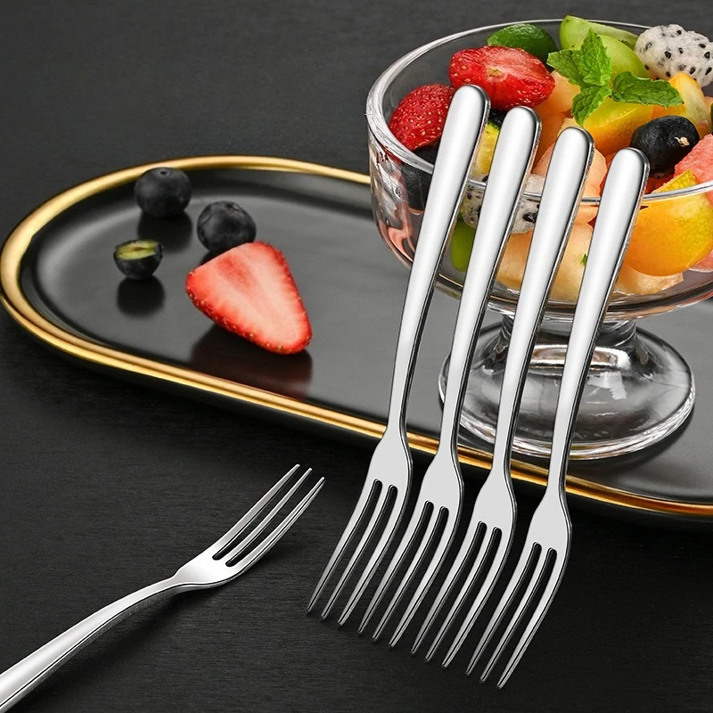 

Drilled 316 stainless steel 304 small fruit pick fruit insert set cake thickened moon cake Shaka fruit fork