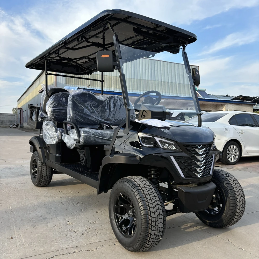 Multi-Function New 2+2 Seats Golf Club Car Off-road Lifted Hunting Buggy Golf Cart With Lithium Battery