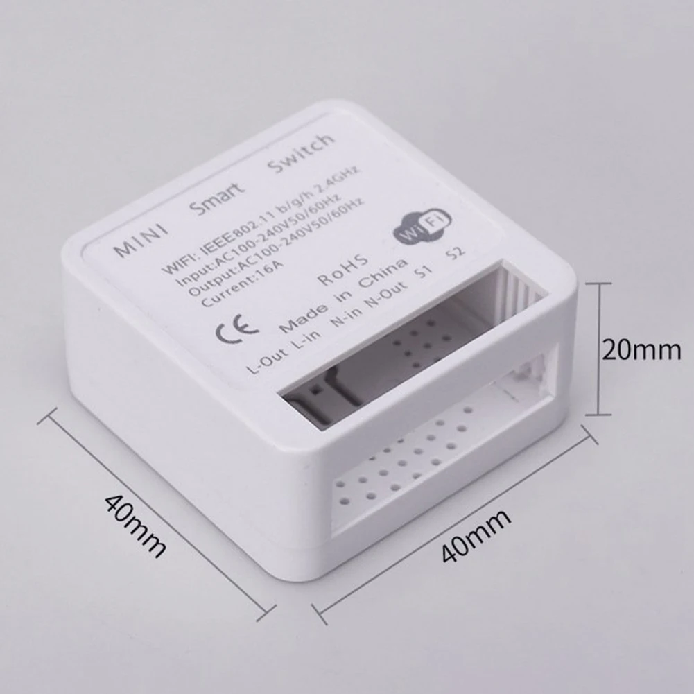 Carcasa de interruptor WIFI inteligente con Graffiti oculto para Control Dual y convertidor, carcasa de disyuntor, 50x45x20mm, 40x40x20mm