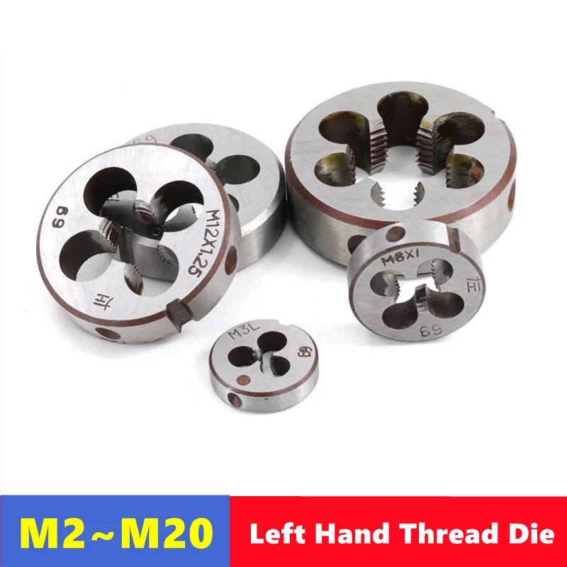 1pcs left hand metric die M2-M20, machine and hand tools for machine tools and manual external thread tapping and repair