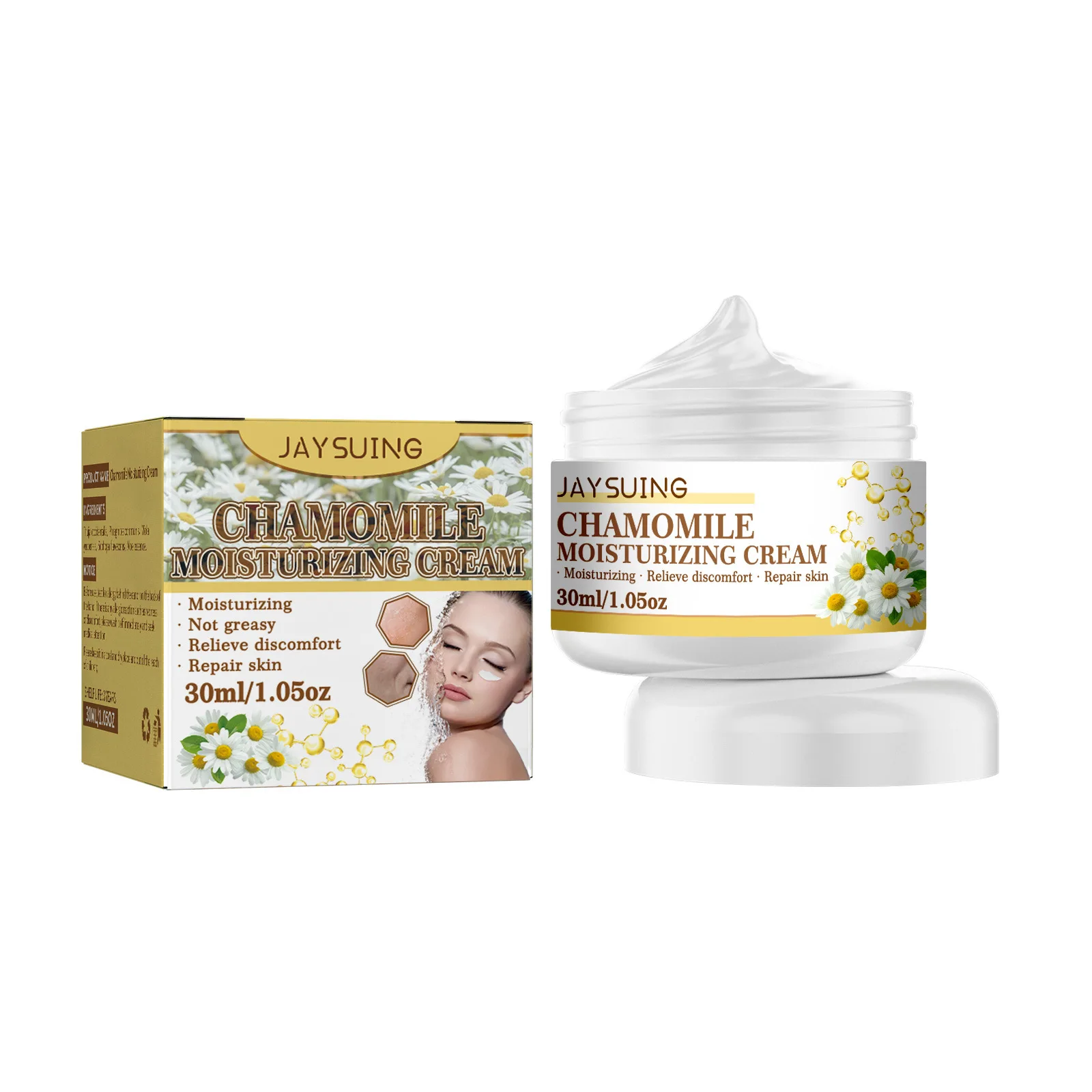 Crema nutritiva de manzanilla que desvanece las líneas finas, elimina las manchas del acné, antiarrugas, mejora la elasticidad, aclara la opacidad, crema hidratante