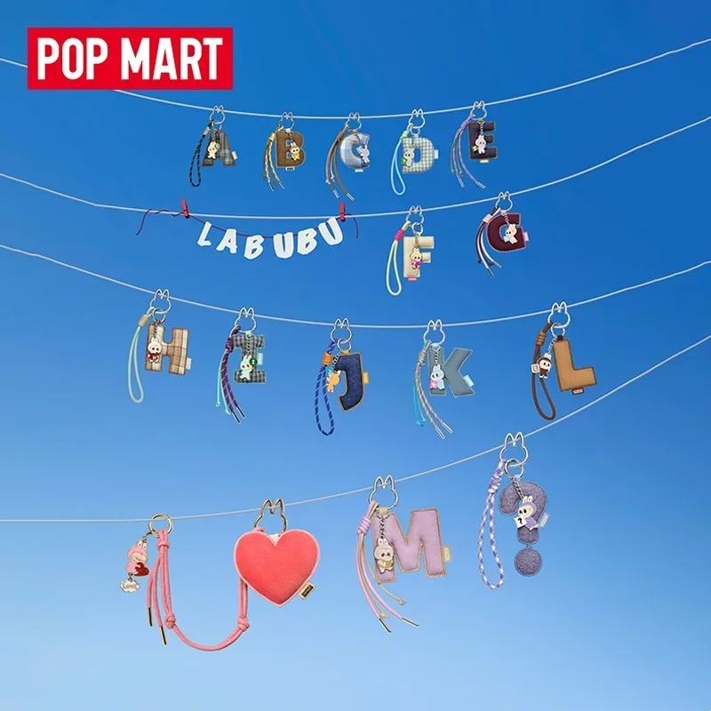 

Оригинальный подарок на день рождения POP MART LABUBU THE MONSTERS PIN FOR LOVE Series Letter A-M/N-Z Подвеска Mystery Blind Box Guess Bags Toys