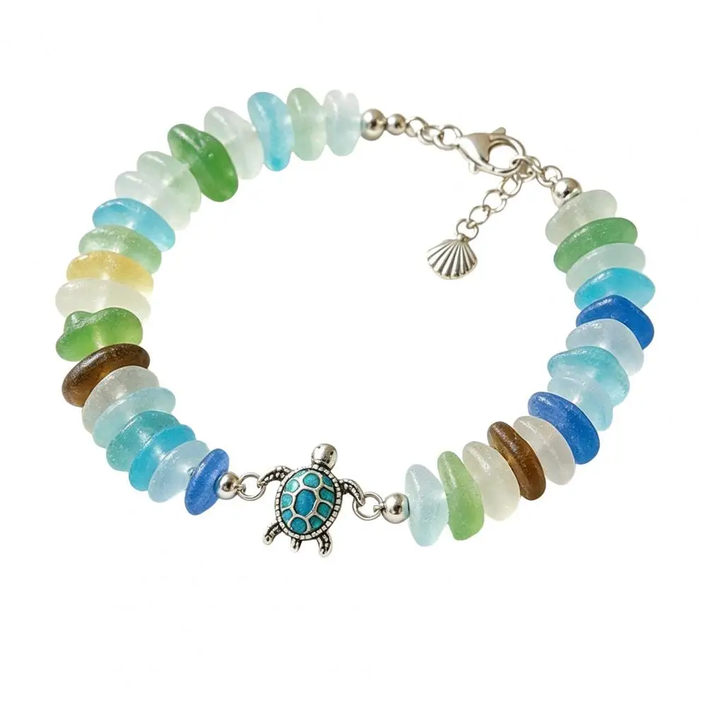 Whale Bracelet for Women Sea Glass Blessing Bracelet Faith Hope Charm Jewelry Adjustable Ocean-inspired for Women for Friend