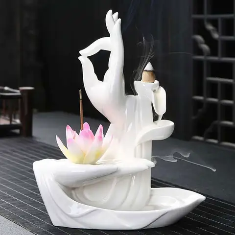 विश्वसनीय अनुभव के लिए सिरेमिक मजबूत और टिकाऊ बैकफ्लो धूप धारक अद्वितीय धूप धारक सफेद चीनी मिट्टी के बरतन 8 best sales बैक फ्लो धूप बर्नर - №1