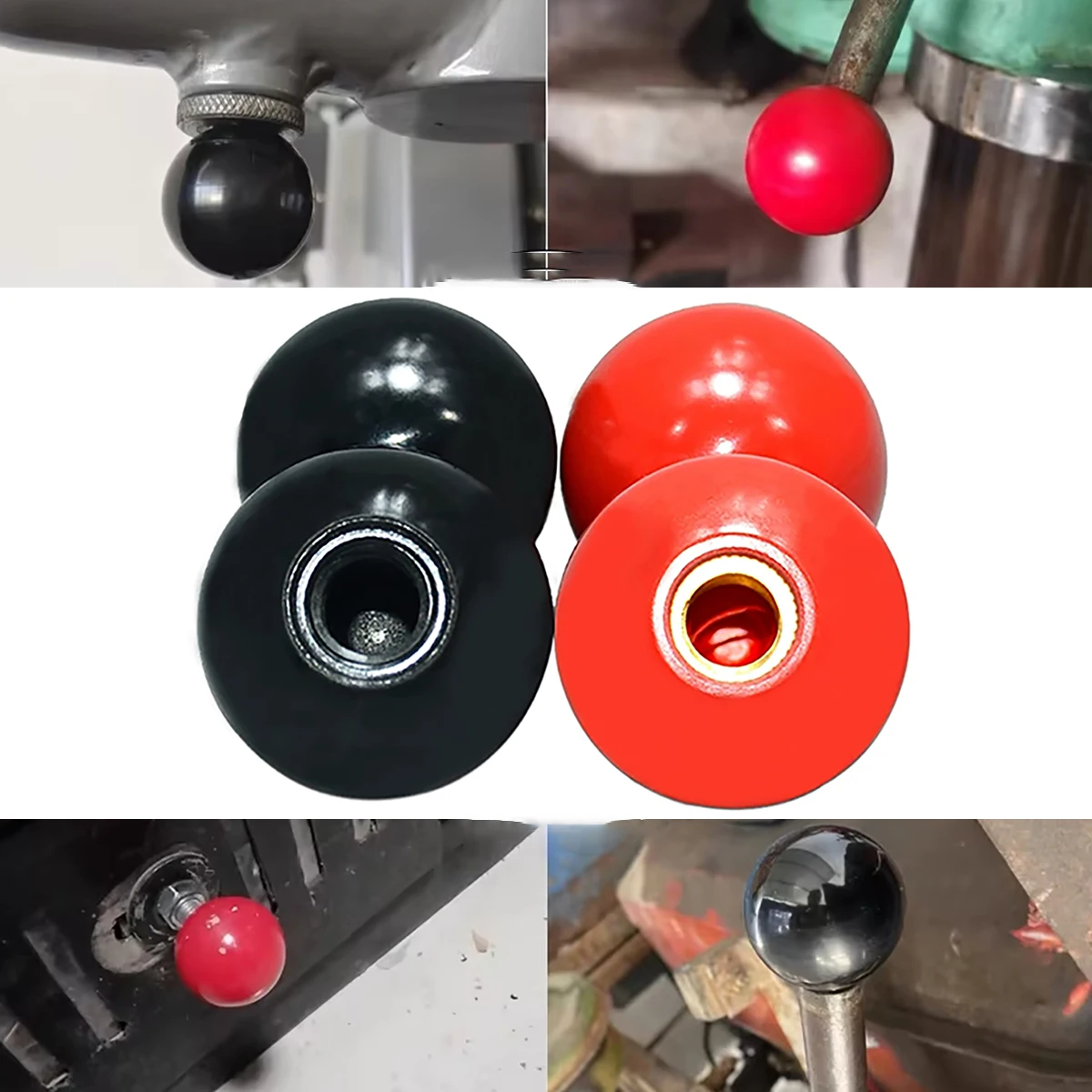 M4,5,6,8,10,12,14,16 Round Ball Handle Ball Knobs Bakelite Lever Knob Grip Ball Head Clamping Nut Machine Tool Replacement