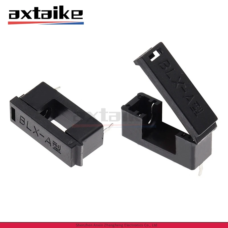 

20PCS 5*20mm BLX-A Type Black Insurance Tube Socket Fuse Holder Fuse Clamp Box 5×20mm 6A 250V AC Glass Tube Fuse Holder
