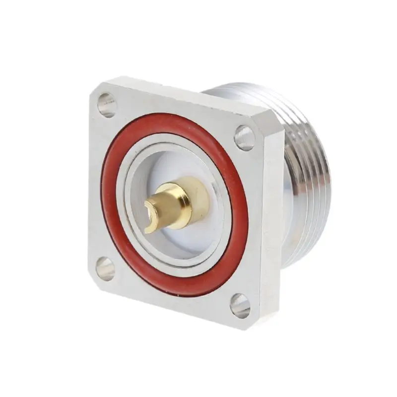 L29 7/16 Din Female Center Connector With 4 Holes Flange Deck Solder Cup RF Coax Adapter 4XFD