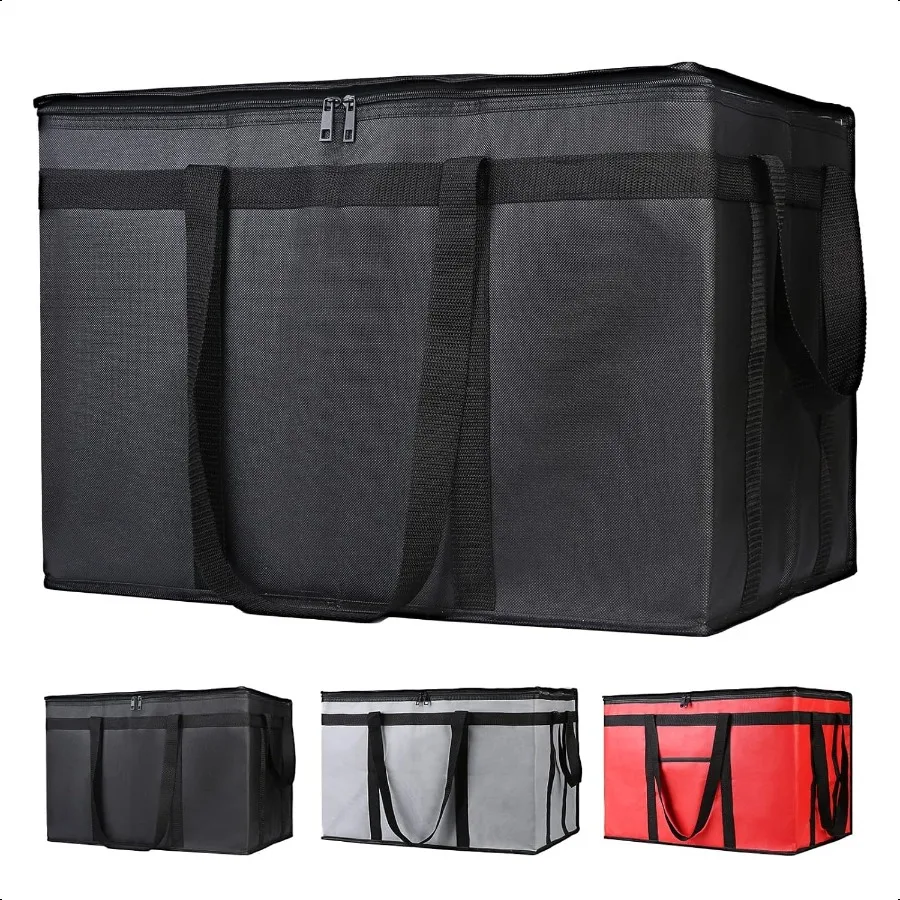 

Insulated Food Delivery Bag XXXL Insulated Reusable Grocery Cooler Hot Bags Tote Bag for Shopping Travel Doordash Catering Bag