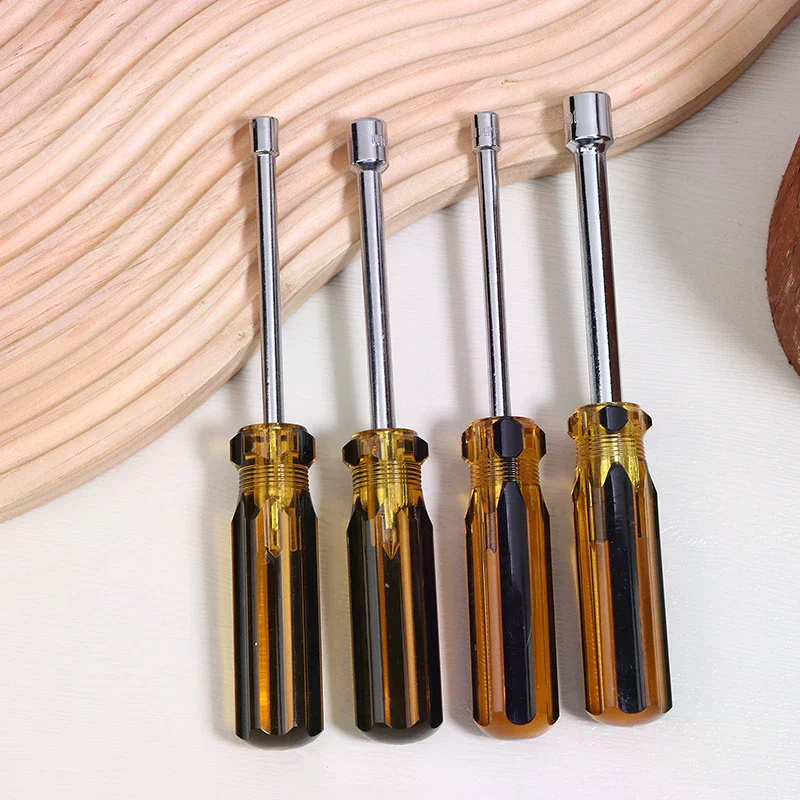 4/5/5.5/6/7/8/9/10/11/12/13/14mm Hex Socket Head Handle CRV Shaft Nut Screwdriver Nut-wrench M3 M4 Screwdriver Casing Batch Hand
