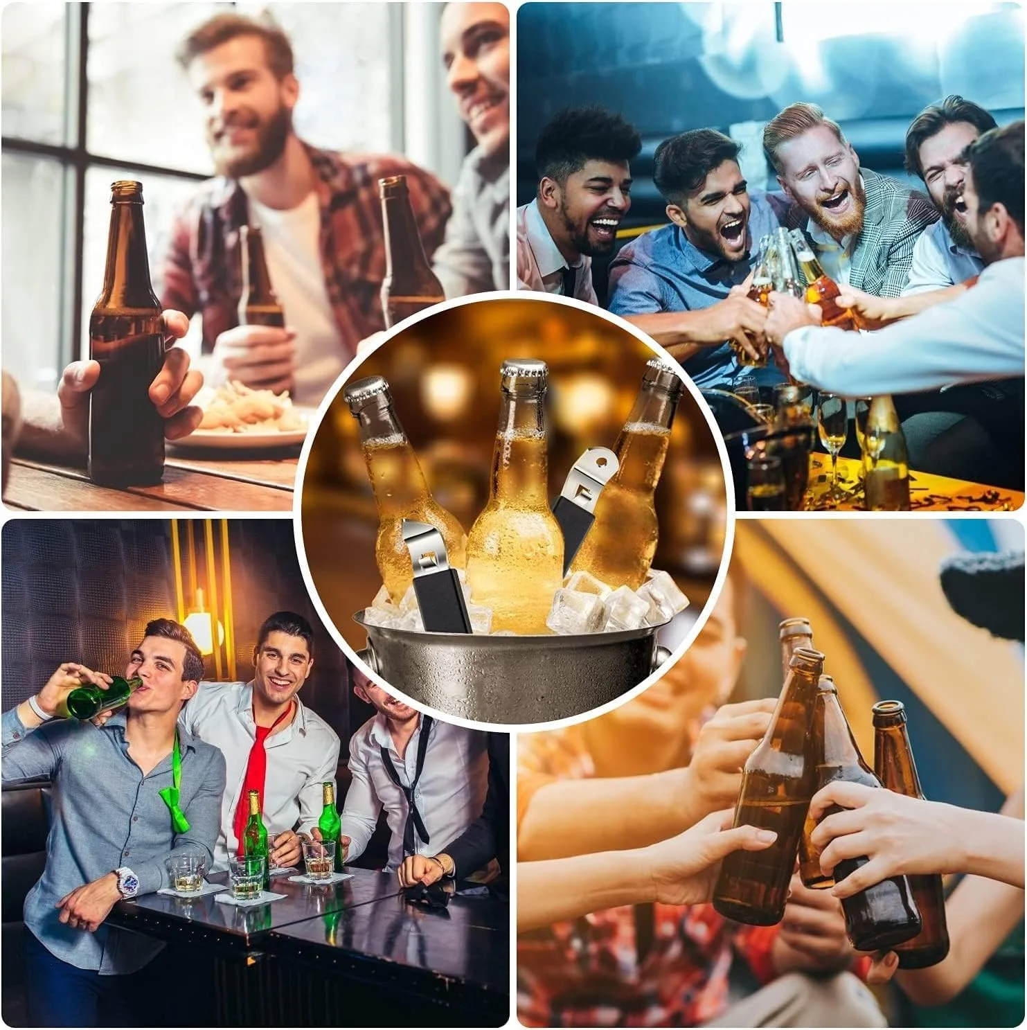 3 قطع فتاحات زجاجات مغناطيسية، فتاحات علب، فتاحة كلاسيكية محمولة من الفولاذ المقاوم للصدأ لعلب البيرة والمشروبات #6