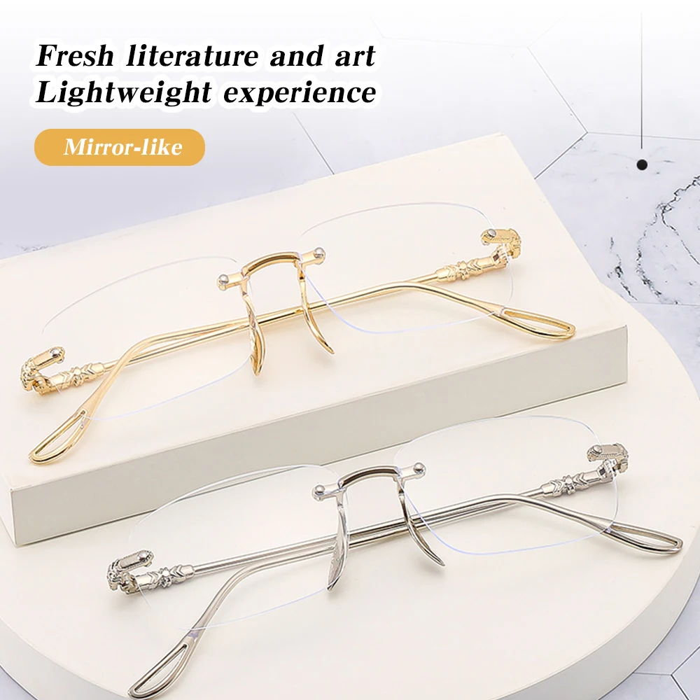 

Fashion Sunglasses Square Frameless UV Protection Photochromic Glasses Unisex Outdoor Sunwear