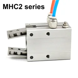 MHC2 10D 16D 20D 25D 32D Double Acting Pneumatic Gripper SMC Type Angular Style Aluminium Clamps Air Cylinder Manufacturers