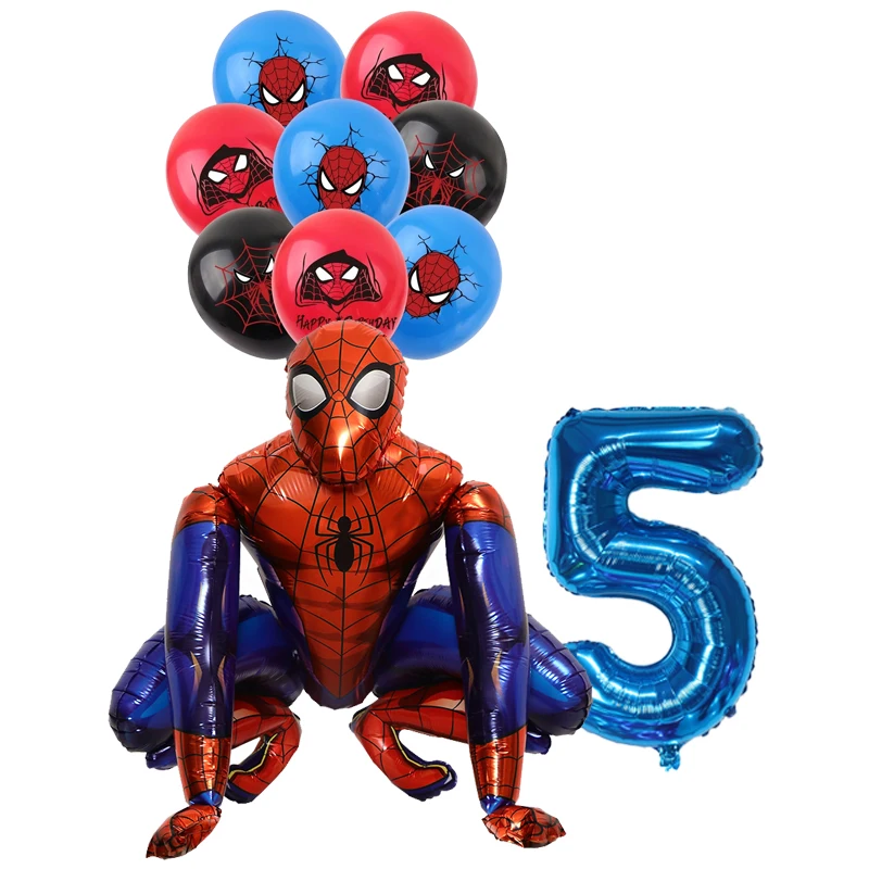 12 szt. Balonów z motywem superbohatera spidermana 32 Cal cyfrowe balony materiały do dekoracji przyjęcia urodzinowego dla dzieci