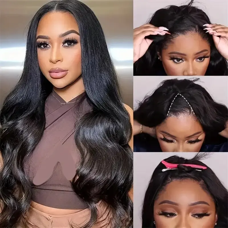 13x6 HD Lace Front Wig Natural Black 22 32 Inch Glueless Precut Water Waves Women Human Hair Wigs 150 Density