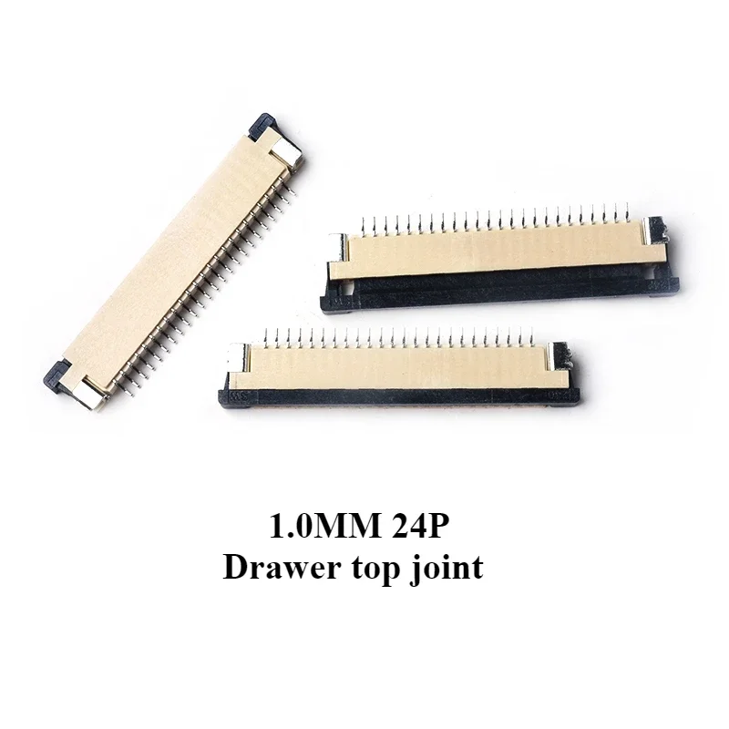 50Pcs FFC/FPC Drawer Type Upper Contact Type Socket Connector Pitch 1.0mm FFC/FPC Flat Cable Socket 4P 5P 6P 7P 8P 9P 10P-40Pin