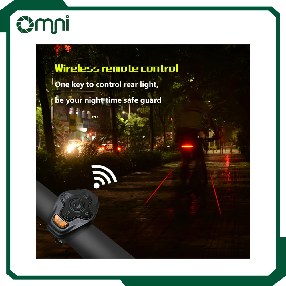 Newst مقاوم للماء للتحكم عن بعد الذكية دراجة الضوء الخلفي LED ضوء الفرامل/ضوء الليزر/تحذير LED
