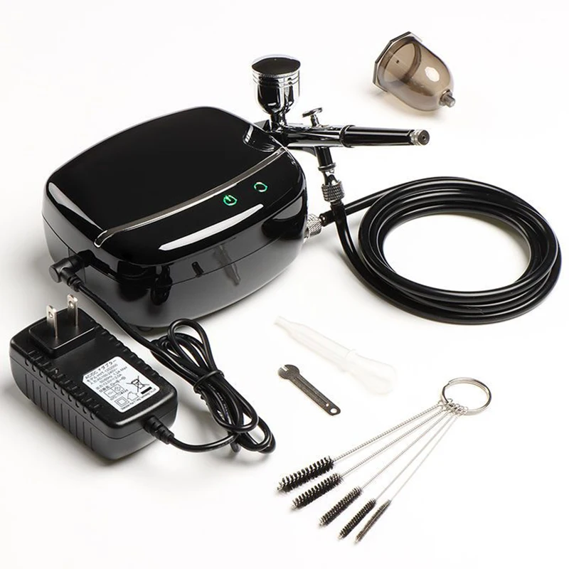 Airbrush Compressor Kit Air Pump for Model Painting Nail Art Furniture Multi-Function Model Spray Gun Set with 0.3mm Nozzle