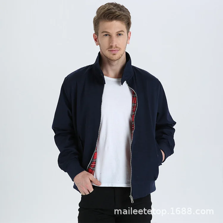 New Arrival Hot Sale Men Business Standing Collar Slim Fit Jacket Men\'s Coat Casual Men\'s Coat Pilot Jacket Men Outwear