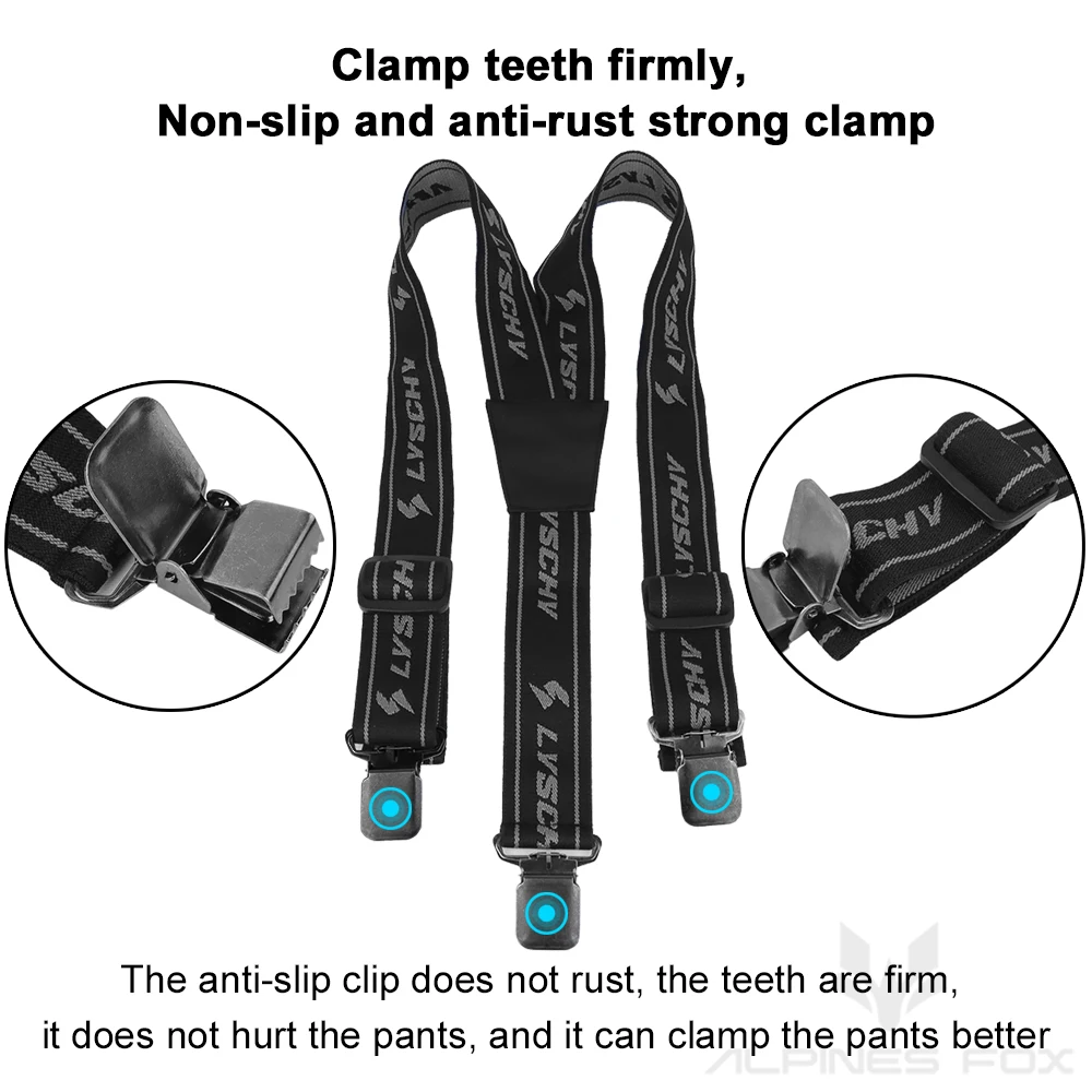 Brand New Heavy Duty Braces Pant Suspenders Adjustable Y Back Suspender Straps Motorcycle Racing Pants Snow Jet Apparel Parts L