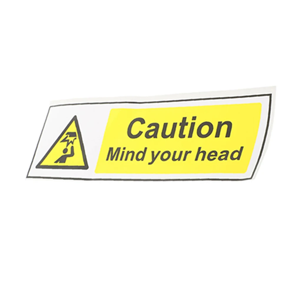 20x6 6cm Warning Signage Stickers Self Adhesive Ceiling Watch Head Decal Safety Signs Indoor Outdoor Clear Lettering