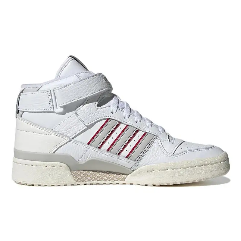 adidas originals Forum Mid White Grey Red Sneakers shoes H03434