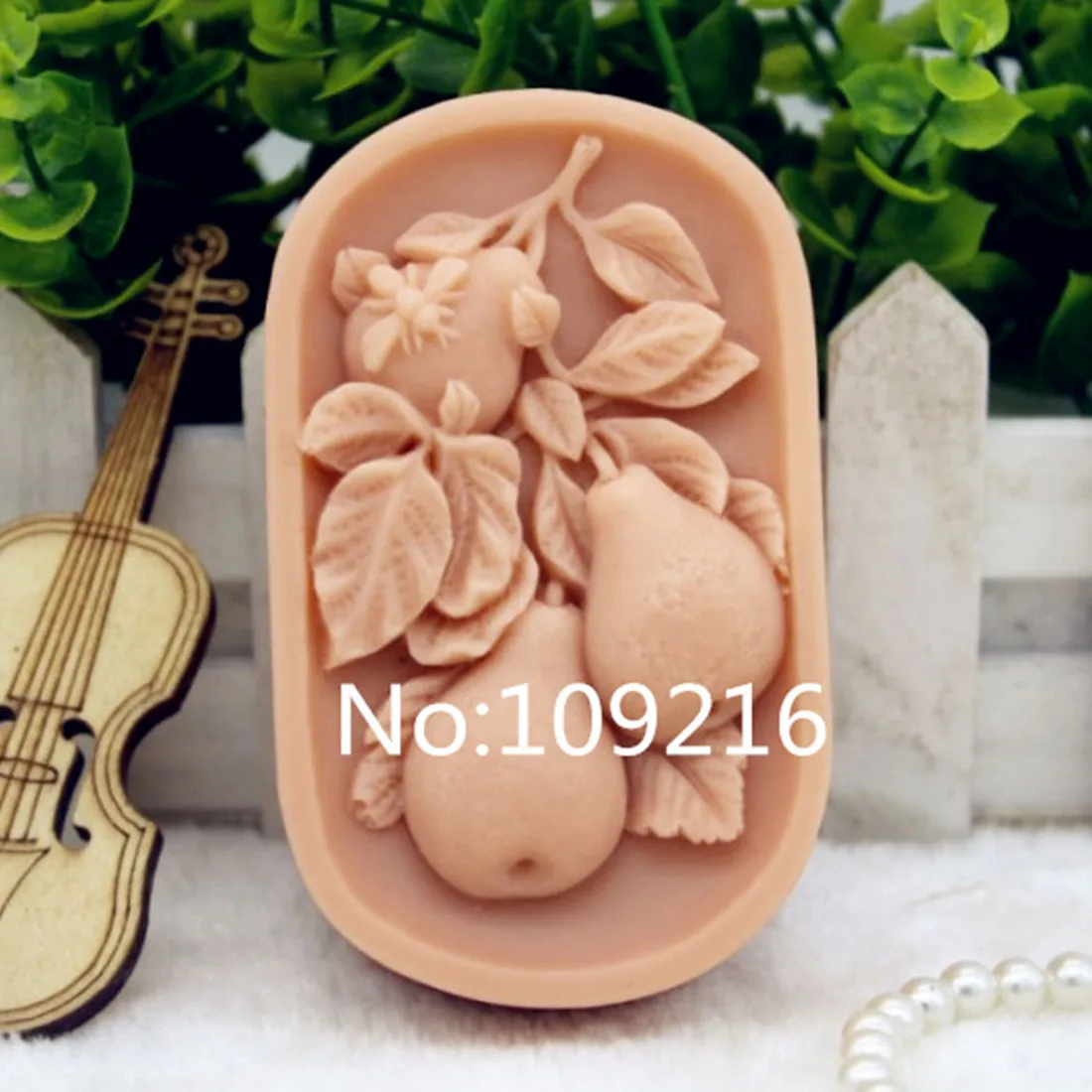 1pcs Three Pear (zx187) Food Grade Silicone Handmade Soap Mold Crafts DIY Mould