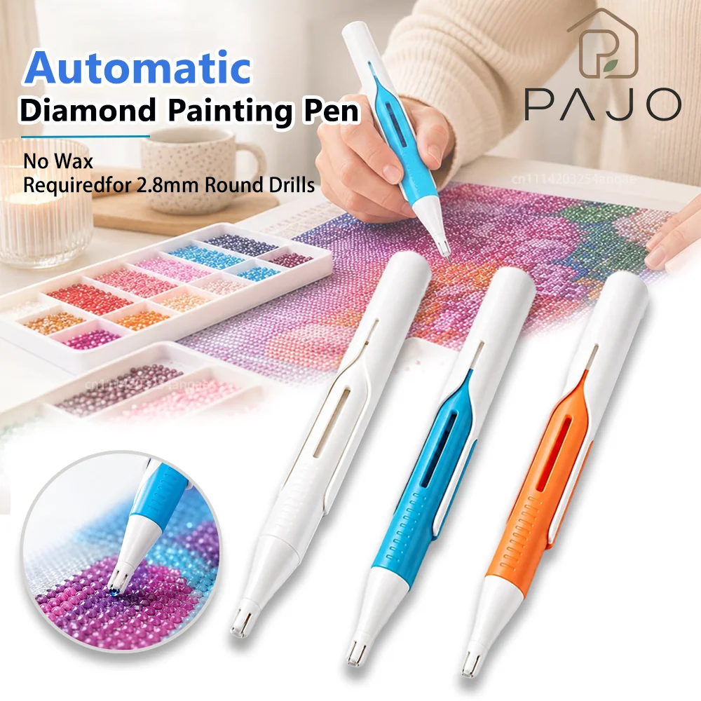 Automatic Diamond Painting Pen Wax Free Bead Dispenser For 2.8mm Round Drills Diamond Art Drill Picker Tool No Wax Required DIY