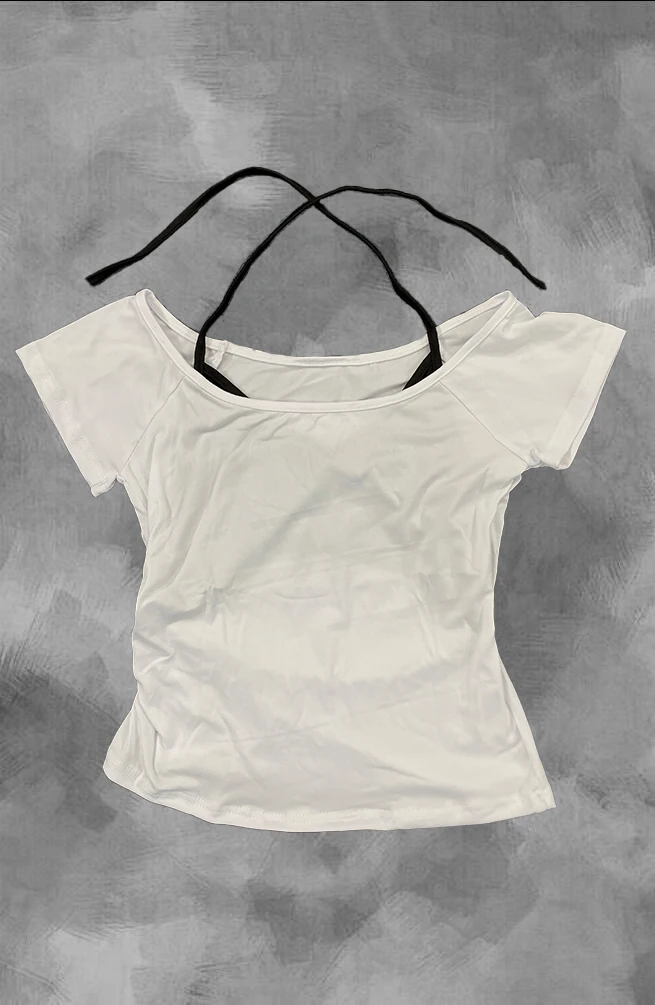 Europäischer und amerikanischer Stil, Sommer-Y2K-Urlaub, zweifarbiges, süßes und würziges Kurzarm-T-Shirt im amerikanischen Stil, schmal geschnittenes Oberteil für Damen – Detail 5