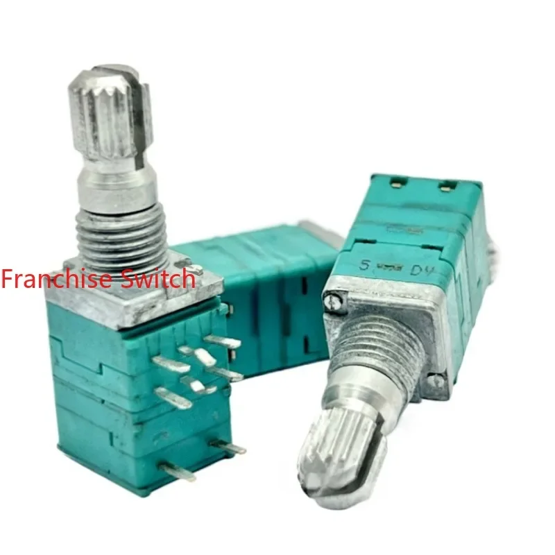 10PCS RK09 Dual Precision Potentiometer A20K พร้อมสวิตช์เครื่องขยายเสียงความยาวเพลา 15 มม.