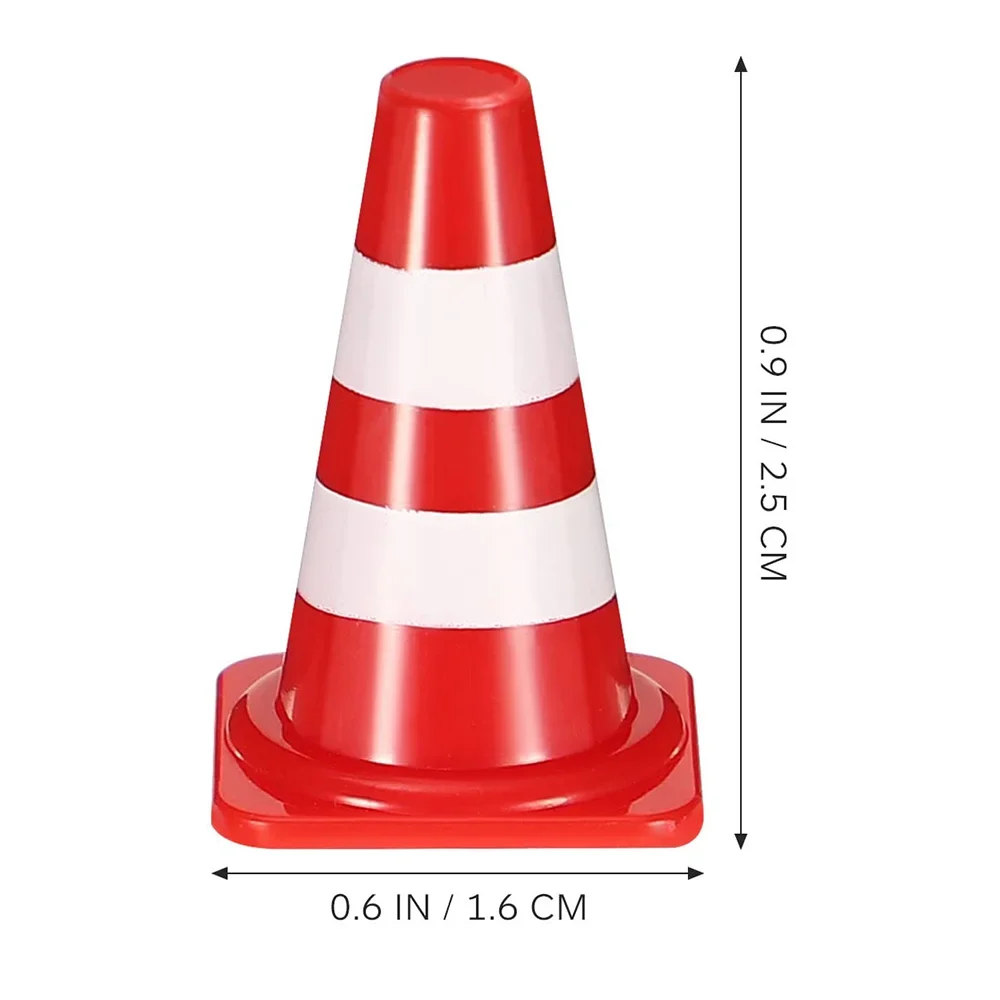 Mini Traffic Signs Road Street Signs Playset Construction Traffic Cone Warning Sign Garbage Can Roadblock Safety Education Toy