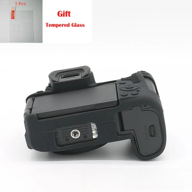 Camera Bag Body Cover For Canon EOS R EOSR Micro Single Camera Silicone Case Protective Case Storage Bag+1PCS Free Tempered Film