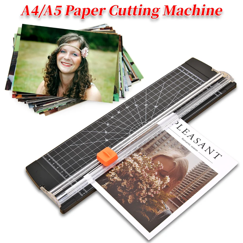 A4/A5 Paper Cutting Guillotine Plastic Base Paper Trimmer With Pull-out Ruler For Photo Trimmers Scrapbook Cutting Mat Machine