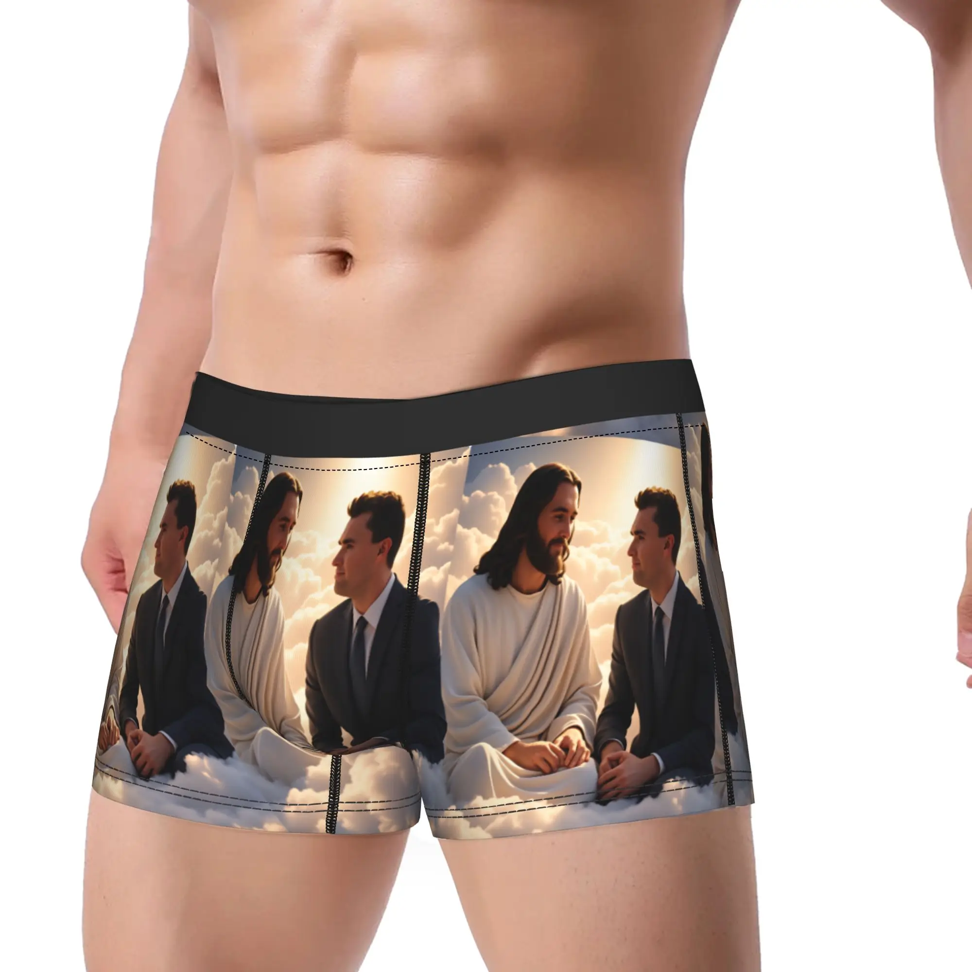 تشارلي كيرك الملائكية المدافع السراويل ملخصات الملابس الداخلية جودة الذكور مريحة جذع مخصص DIY بها بنفسك سراويل داخلية كبيرة الحجم