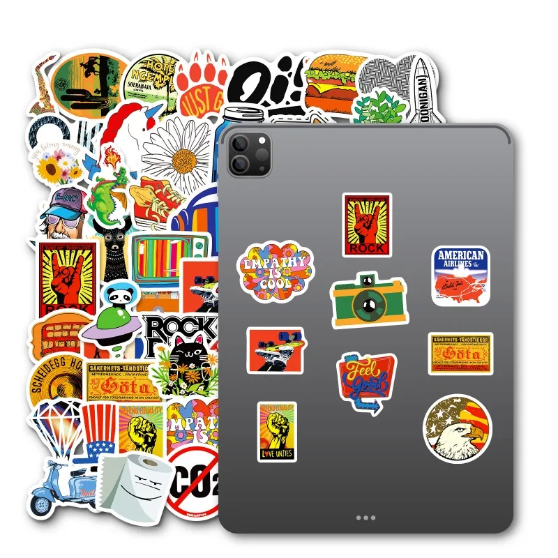 100 peças adesivos decorativos de graffiti criativos de personalidade de desenho animado