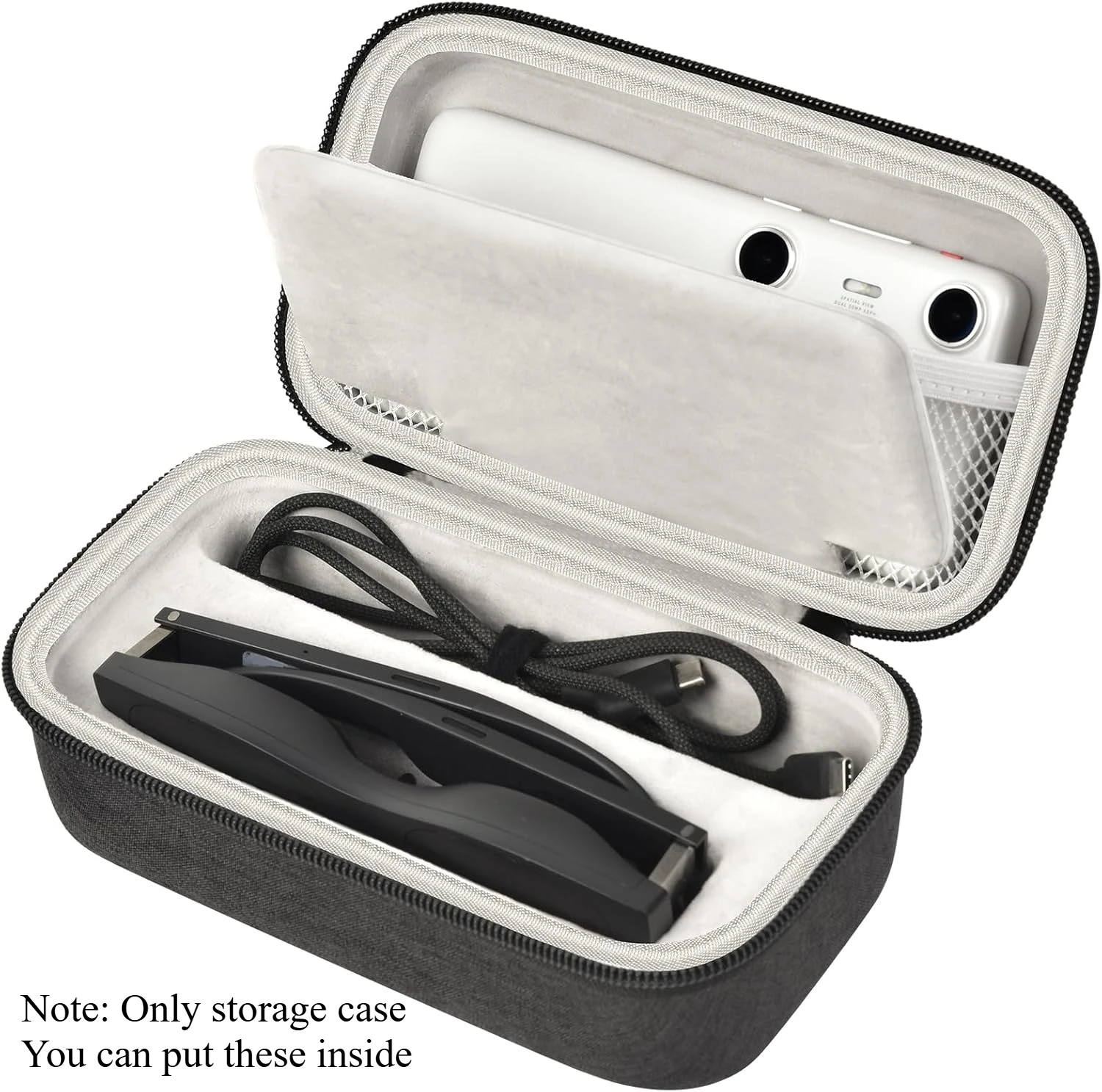 AR Glasses Case for XREAL One Pro / One /Air/2/Pro, for RayNeo Air 3s /Pro Smart Glasses, Hard Box Holds for Beam Pro 3 Box Only