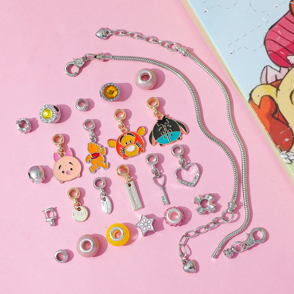 Disney schattige cartoon Winnie de Poeh serie hanger DIY kralen armband blinde box set - handgemaakte ambachtelijke speelgoed cadeau voor meisjes