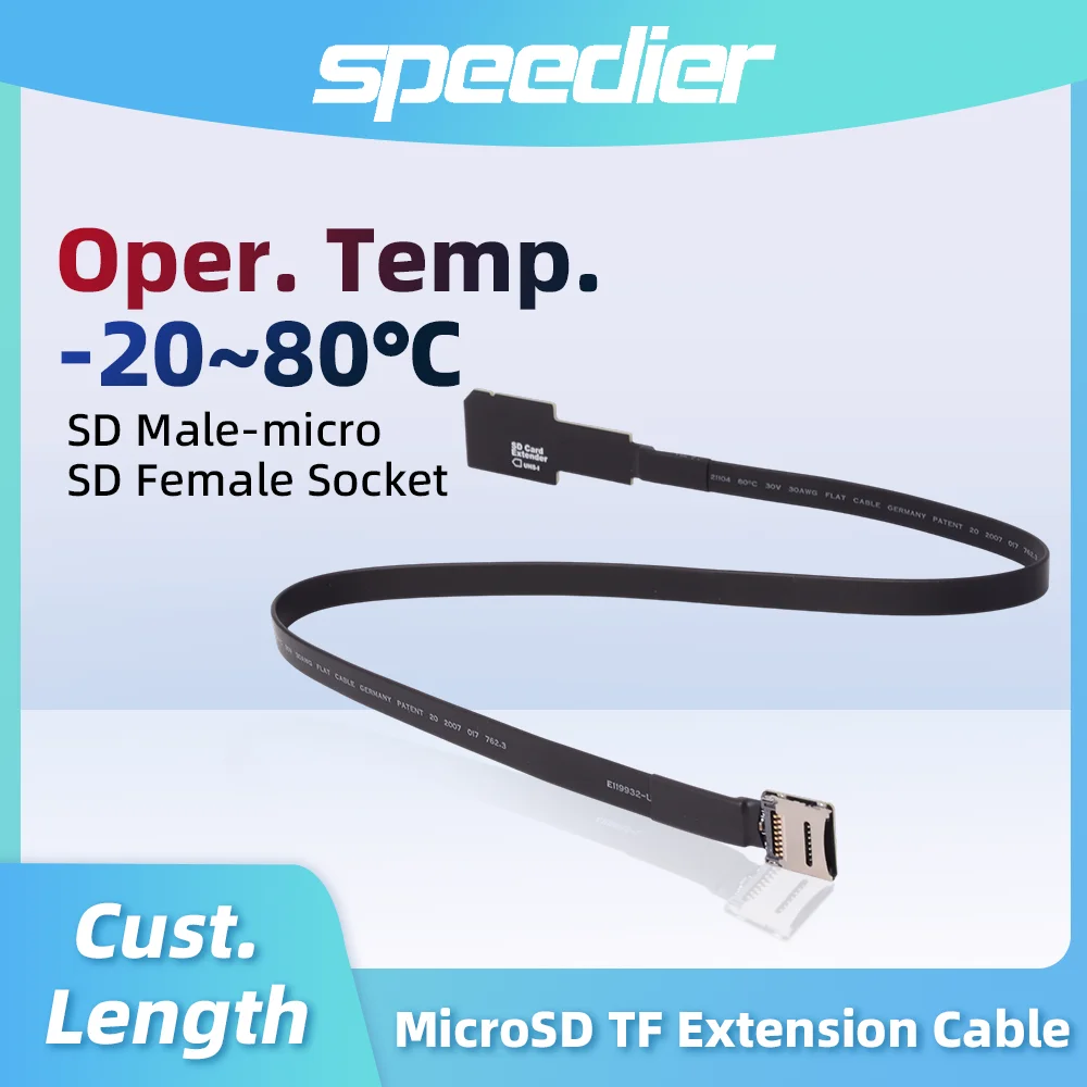 

High Speed MicroSD TF Male To Female Extension Cable SDHC SDXC UHS-I Micro SD No FPC Card Reader for GPS Navigator ROCK Pi 4