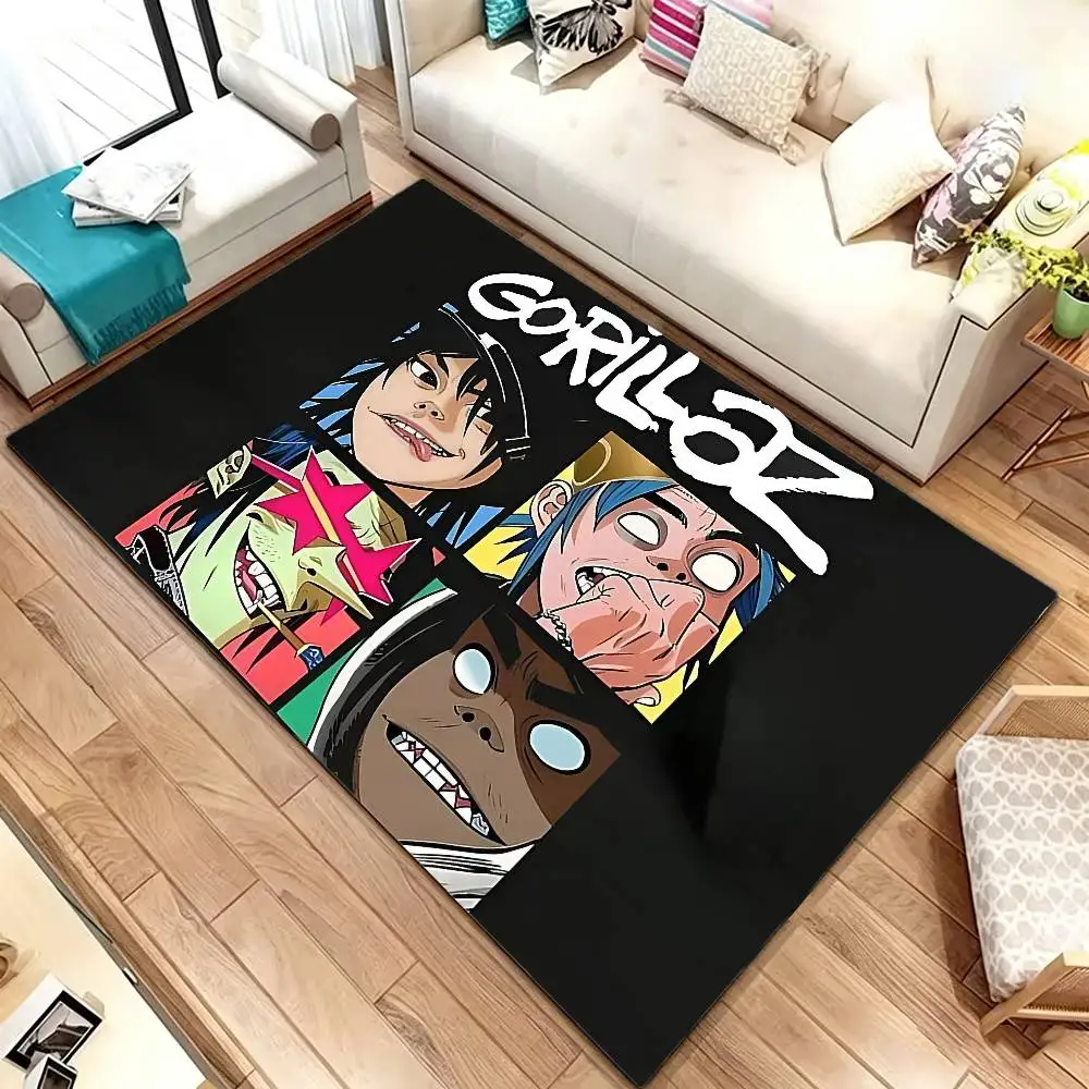 BAND g-Gorillaz Daily Soft Thick Non-Slip Mat for Living Room Bedroom Kitchen Decor Rugs