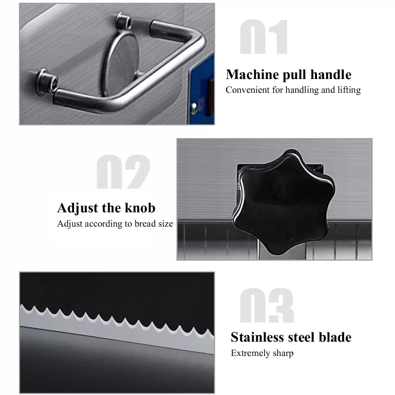 

Square Bread Slicer 31 Slices Fully Automatic Blade Pure Copper Motor Toast Slicer Machine For Home Cooking