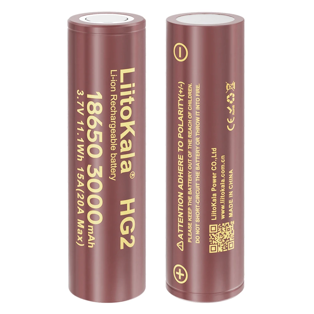 Liitokala 100% New HG2 18650 3000mAh Rechargeable Battery 18650HG2 3.6V Discharge 20A Max 35A Power Batteries