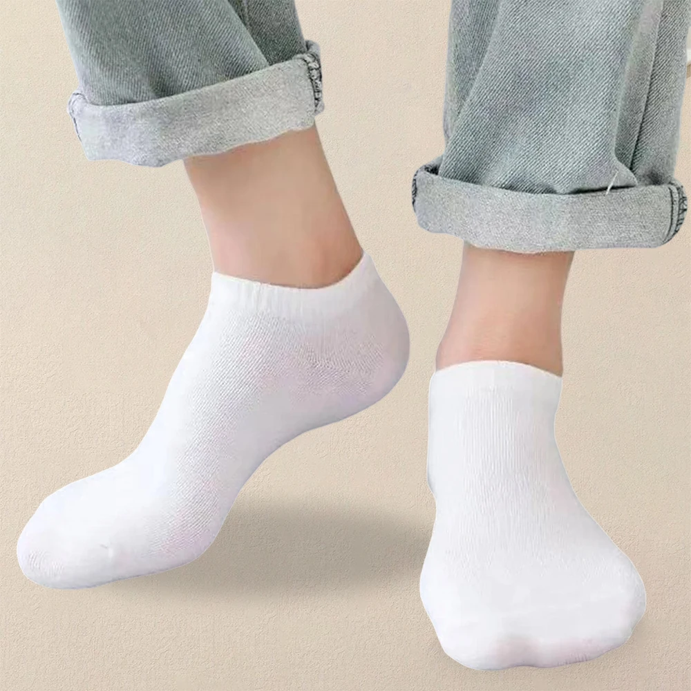 5 Pairs Women Solid Color Ankle Socks Simple And Versatile Fashionable Creative Breathable Socks Comfortable And Casual Socks